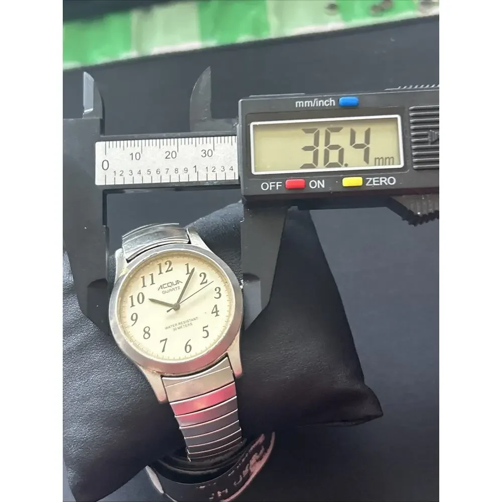 Acqua Silver Tone Stretch Band Quartz Watch